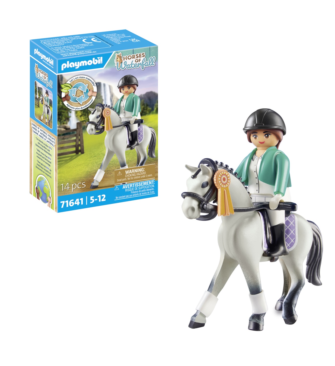 Playmobil 71641 Campionessa di Equitazione - Set di Gioco con Cavallo e Accessori per Bambini 4 Anni