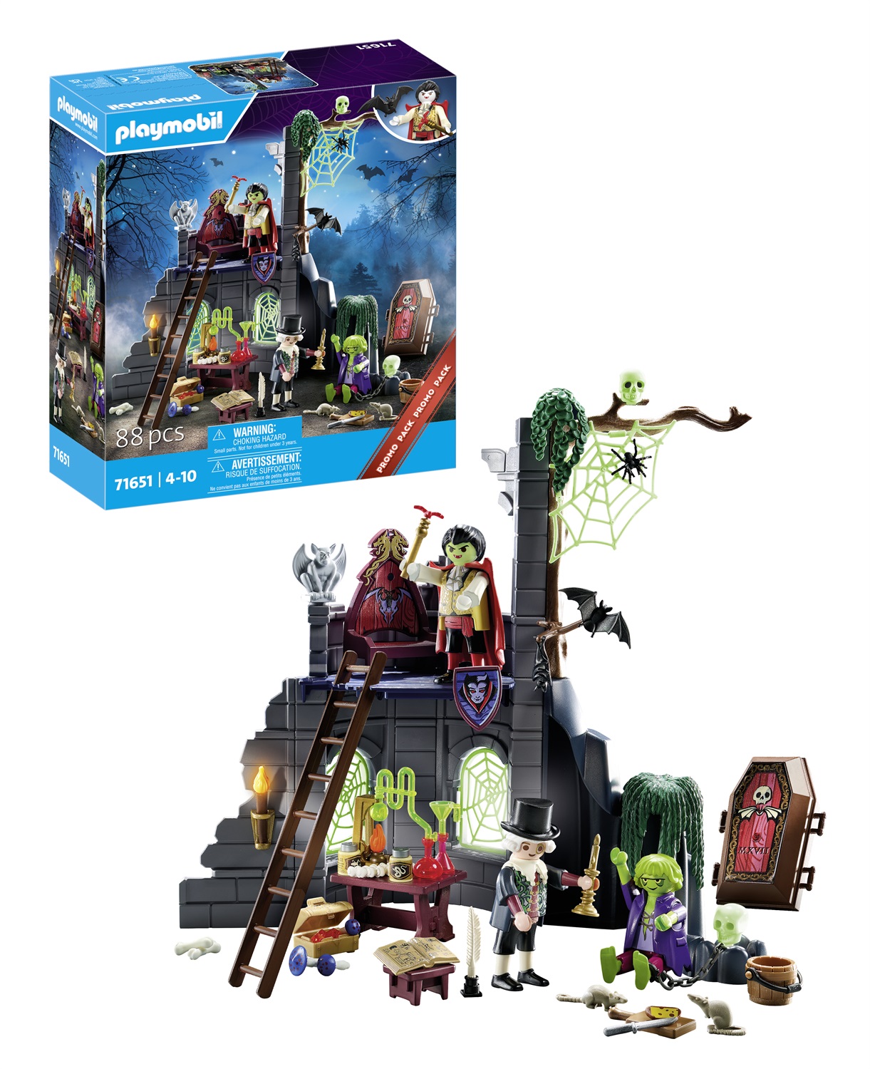 Playmobil Pirates Promo Pack 71651 - Rovine spettrali con castello, 3 personaggi e accessori per bambini dai 4 anni