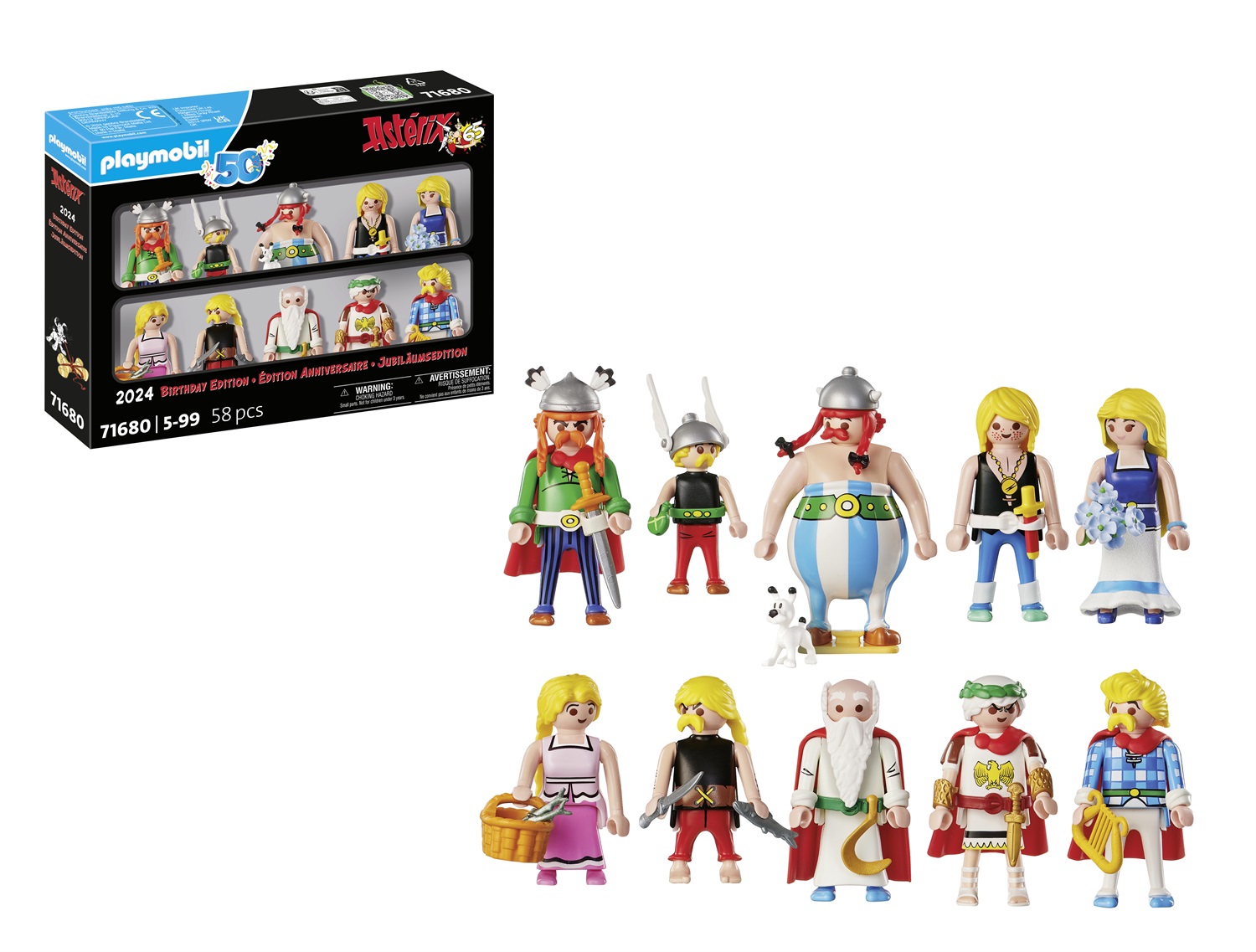 PLAYMOBIL 71680 - Set di Gioco Asterix e Obelix con 10 Figure Uniche e 58 Pezzi