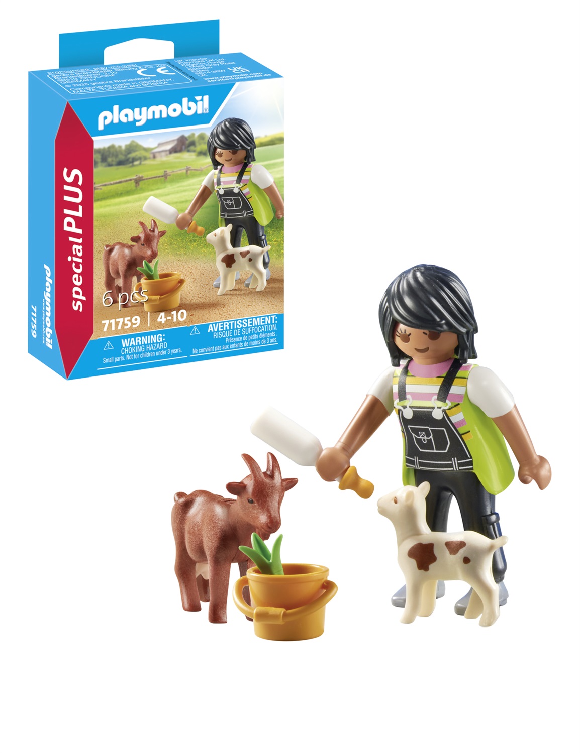 Playmobil Ragazza con Caprette 71759 - Set da Gioco per Bambini dai 4 Anni