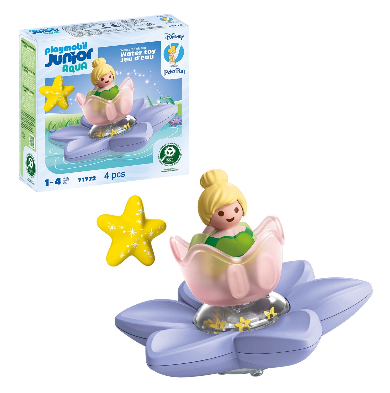 PLAYMOBIL JUNIOR AQUA - Giocattolo acquatico Campanellino con fiore fatato galleggiante, incoraggia creatività e gioco di ruolo