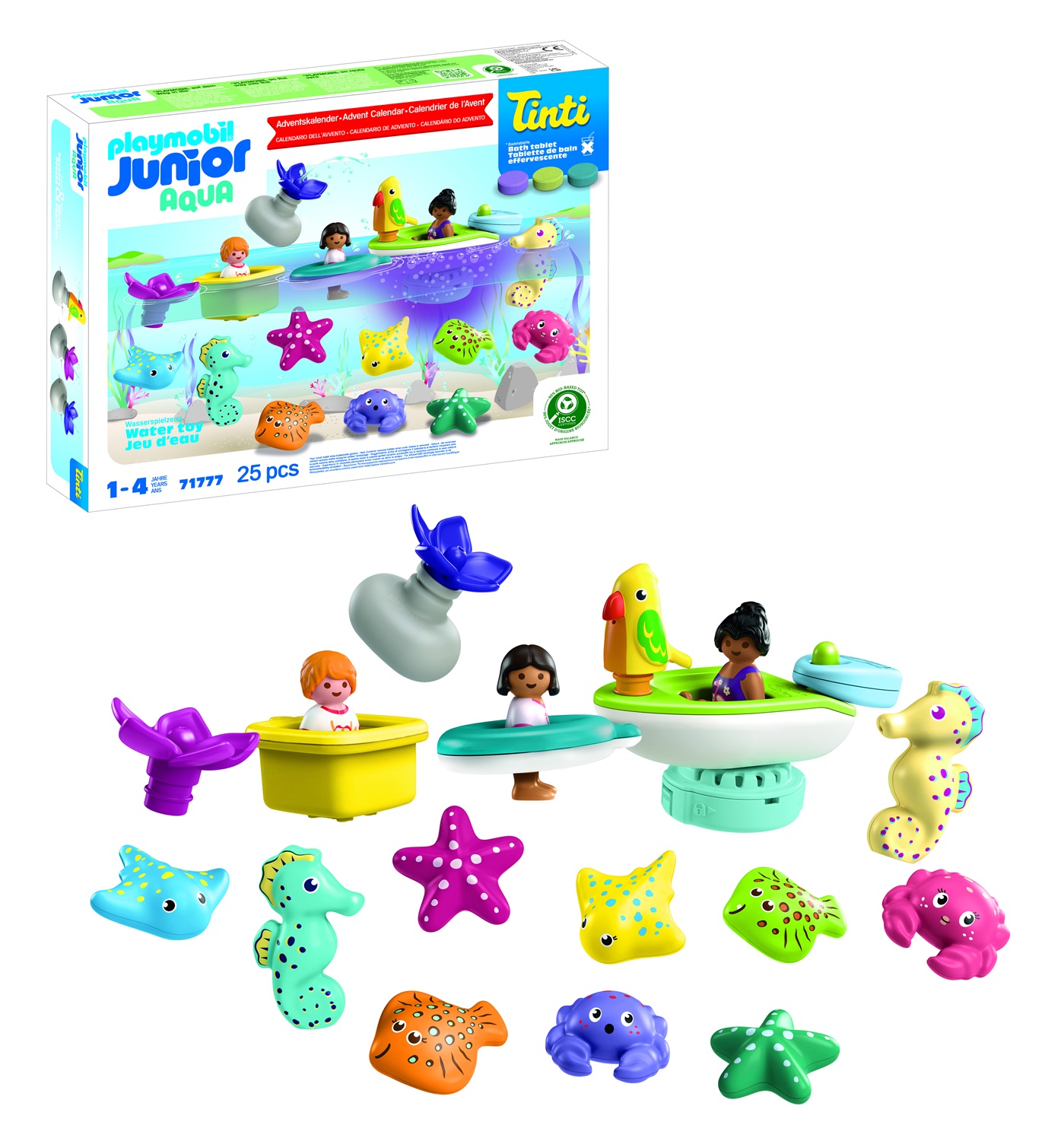 PLAYMOBIL Set da Gioco Colorful Bath Fun Advent Calendar con 25 Pezzi e Statuine per Bambini