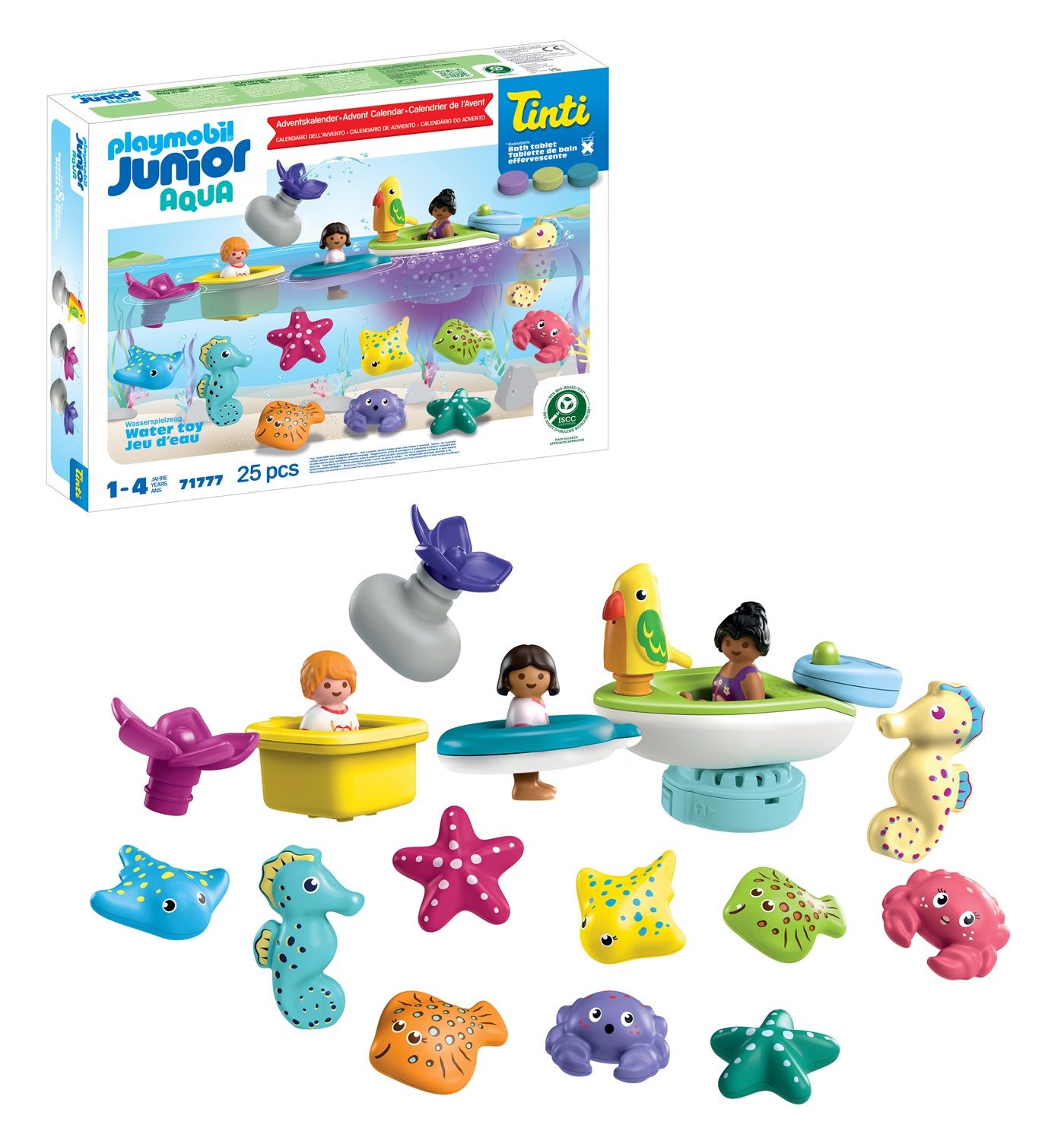 PLAYMOBIL Set da Gioco Colorful Bath Fun Advent Calendar con 25 Pezzi e Statuine per Bambini