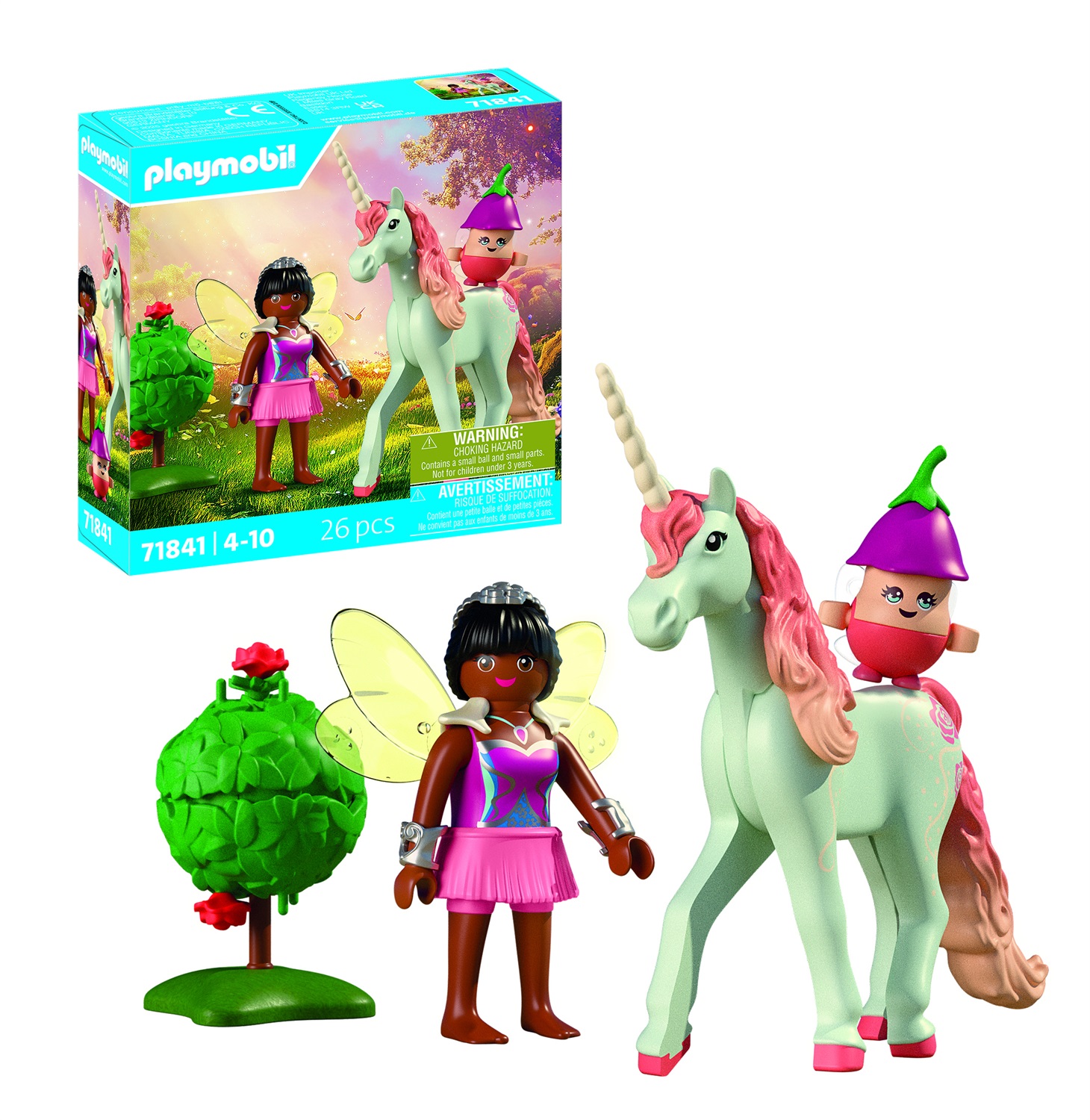 PLAYMOBIL Unicorno Rosa del Cielo con Fata - Gioco Creativo e Incantevole