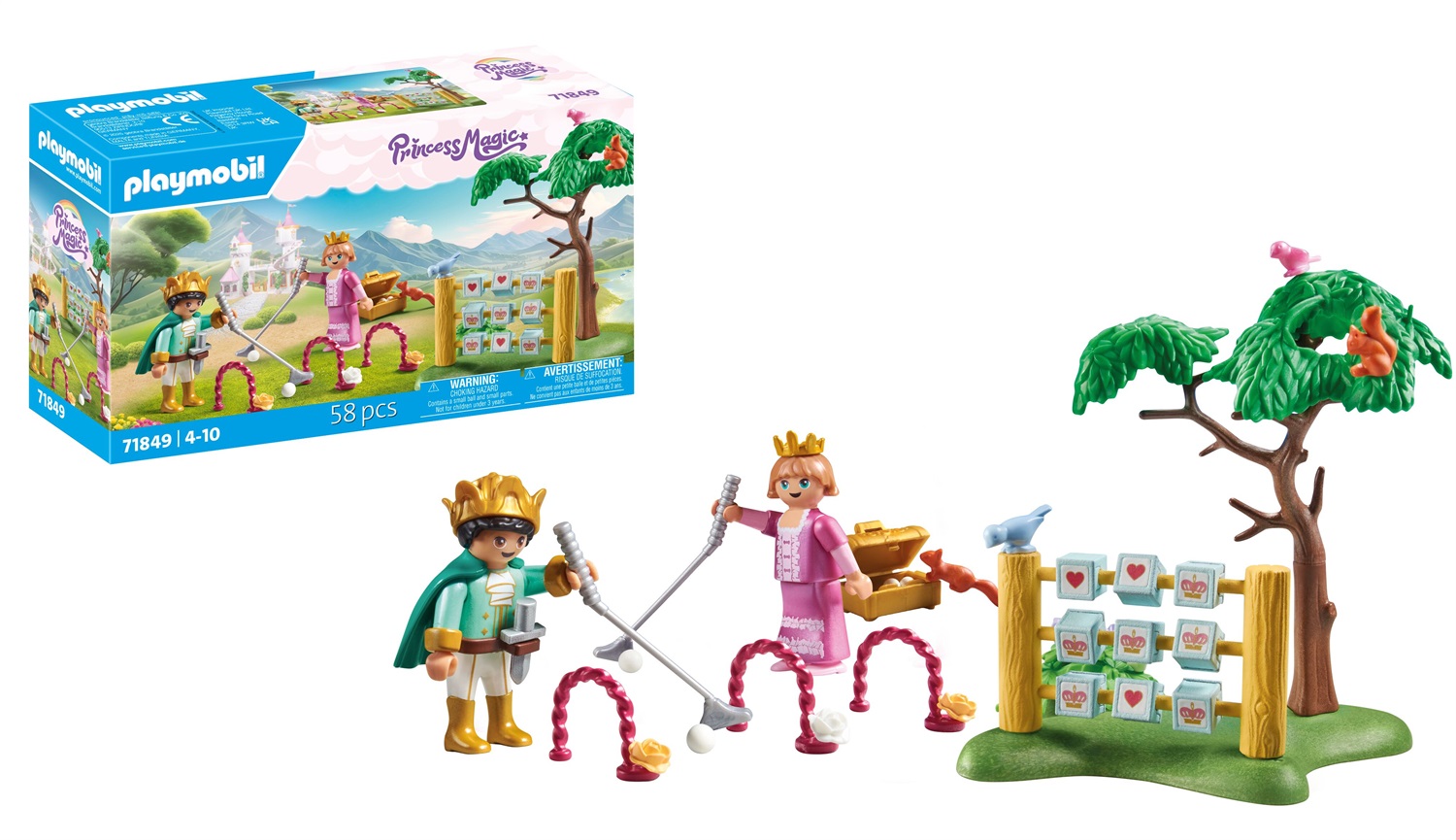 Playmobil 71849 Set da Gioco Giardino con Principi e Principesse - Giocattolo da Favola per Bambini dai 4 Anni