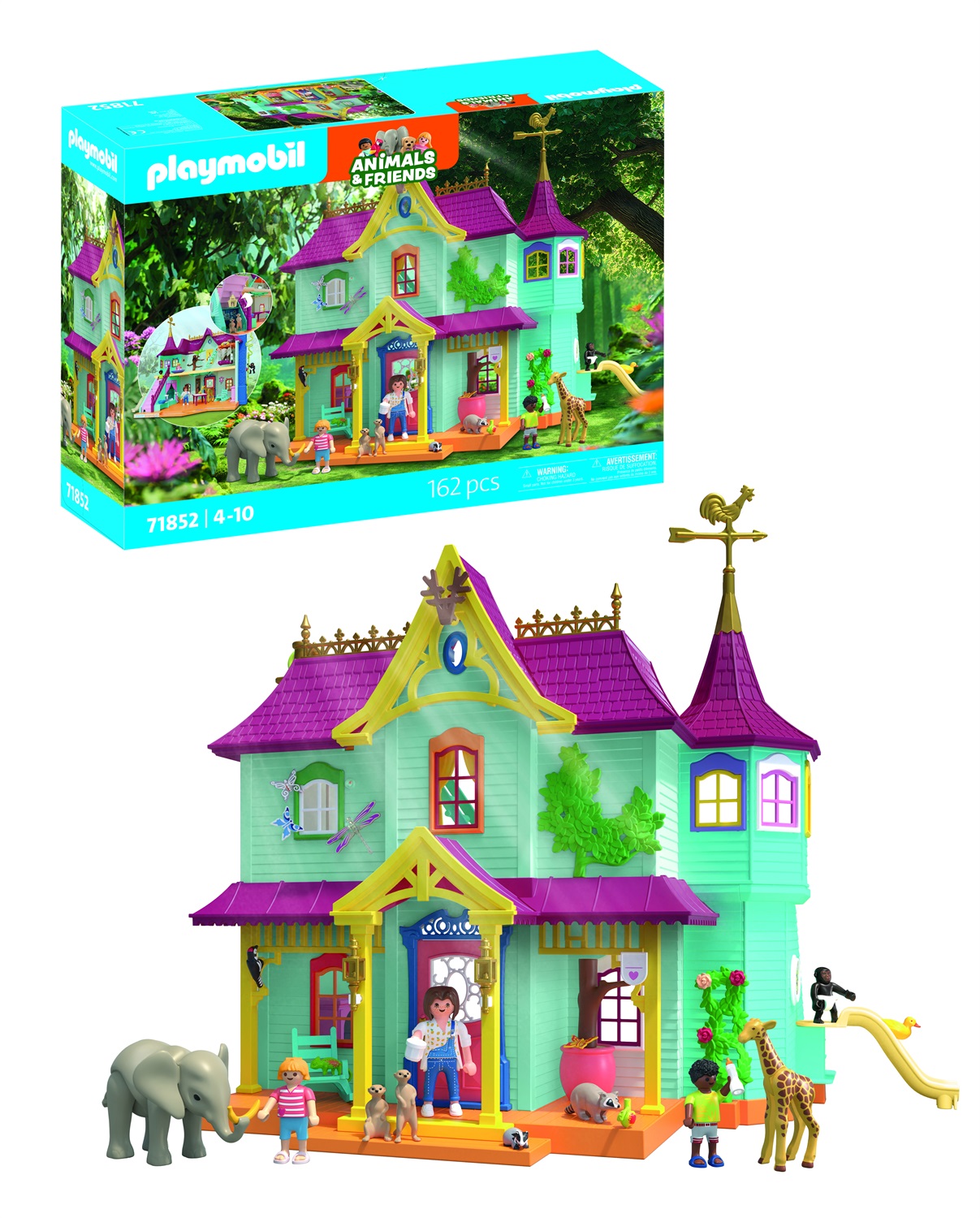 Playmobil Casa degli Amici Animali 71852 - Set da Gioco Colorato con Statuine di Animali e Umani
