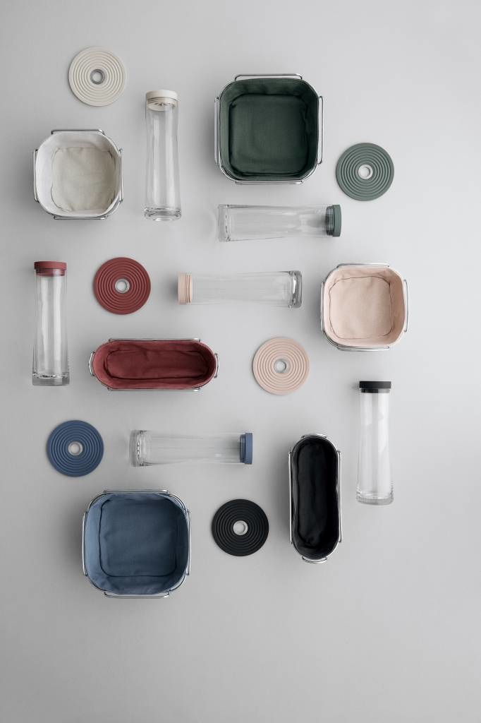 Blomus Delara Cestino per il Pane L in Acciaio Cromato con Inserto in Cotone, Design Moderno - 25x25x9.5 cm