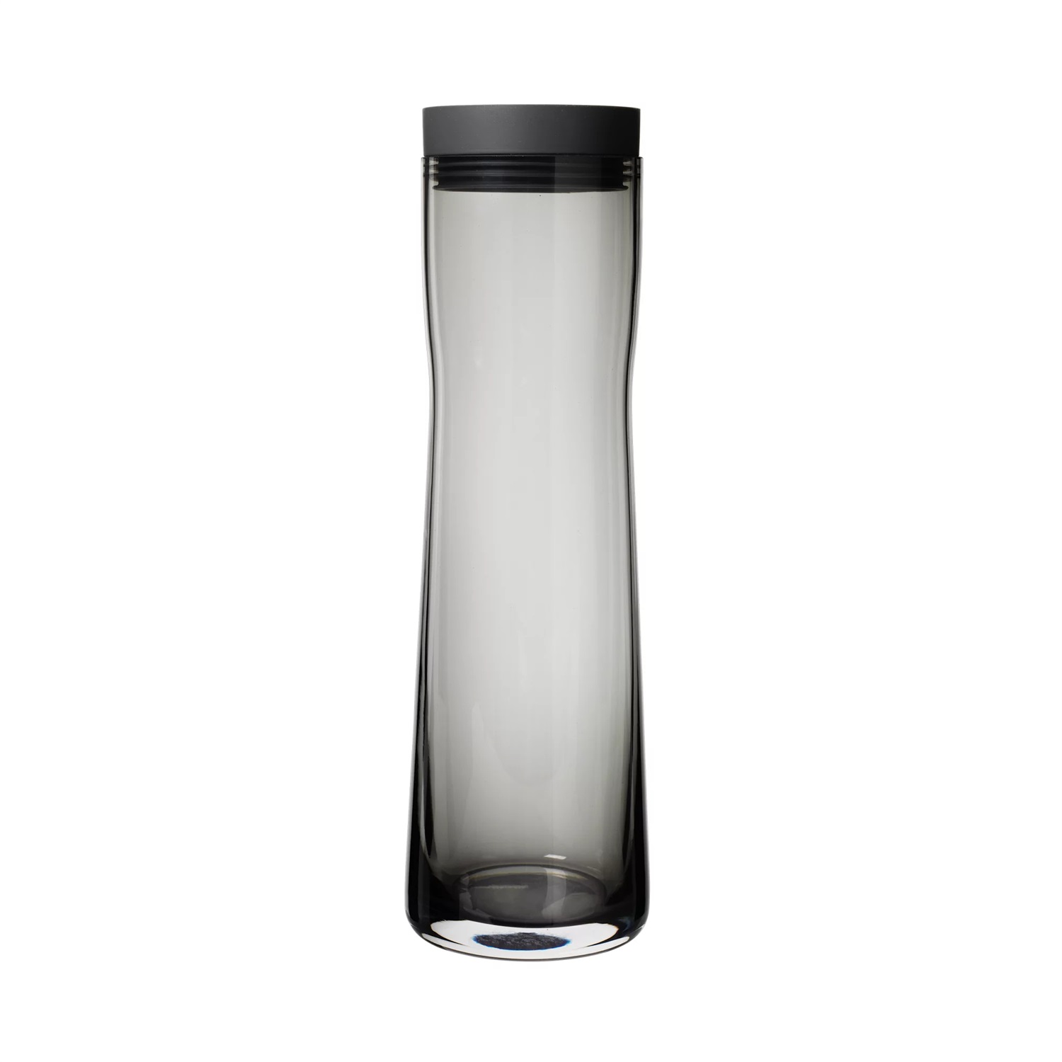 Blomus SPLASH Caraffa per acqua in vetro affumicato 1 L con coperchio in silicone/acciaio inossidabile - Design moderno e funzionale