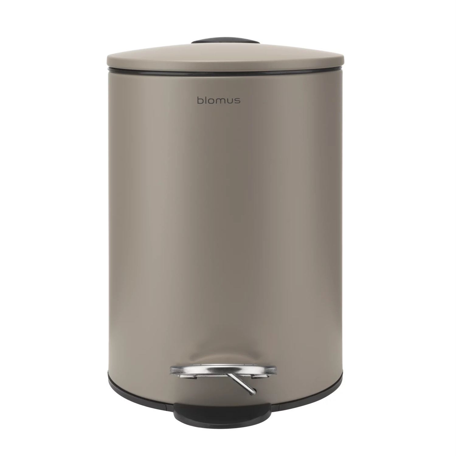 Blomus Treteimer-68890 Pattumiera a Pedale in Metallo Tortora 3L con Coperchio Soft-Close e Contenitore Rimovibile