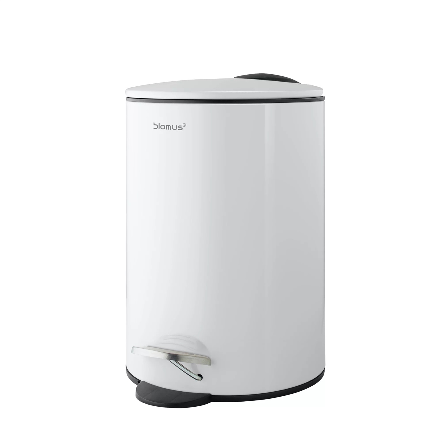 Blomus Pattumiera a Pedale 3 L in Acciaio Bianco con Coperchio Soft-Close e Contenitore Rimovibile