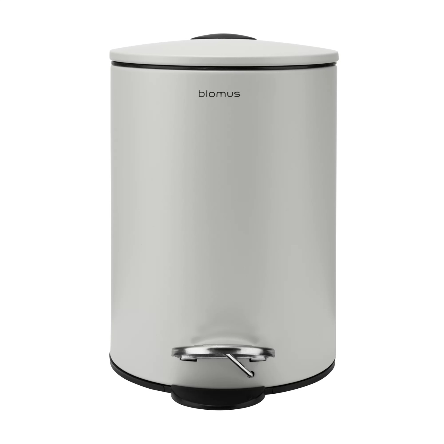 Blomus Pattumiera a Pedale 3 L in Acciaio Verniciato Grigio con Sistema Smart Close e Secchio Rimovibile
