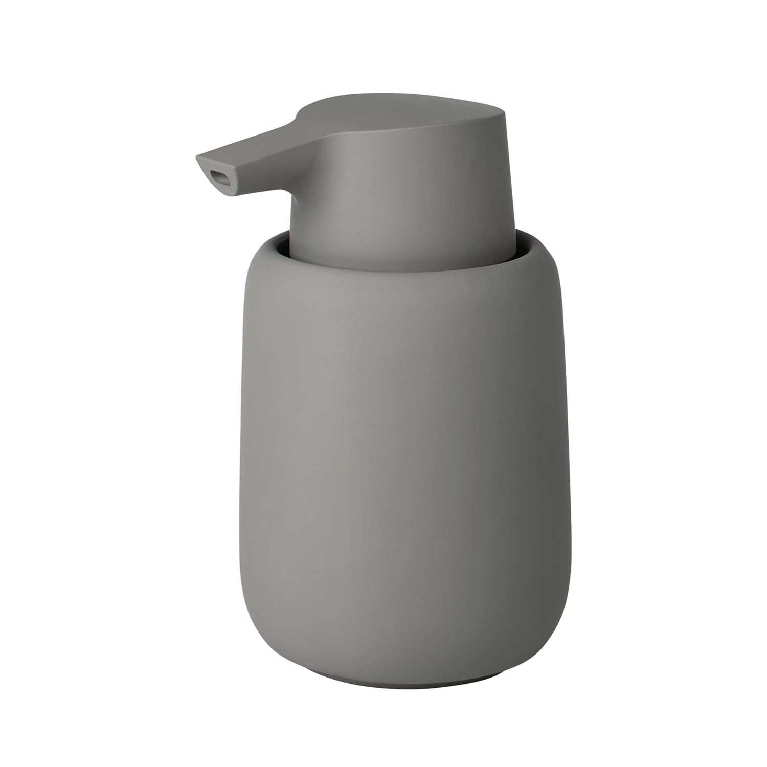 Blomus Sono Dispenser di Sapone in Ceramica e Plastica, Capacità 0,25 L, Stile Minimalista, Altezza 14 cm, Colore Beige