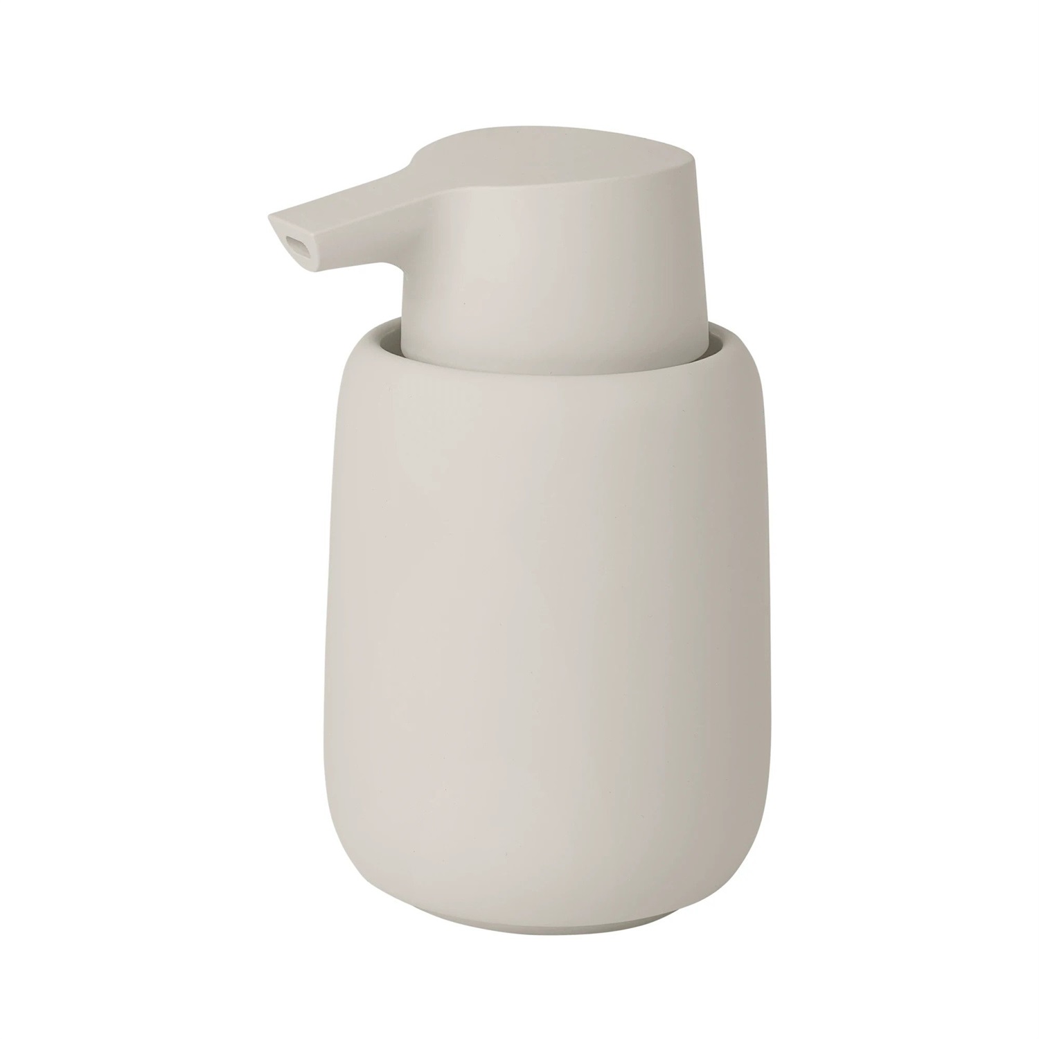 Blomus SONO Dispenser per Sapone in Ceramica e Plastica, Raggio di Luna, 0,25 L, H 14 cm