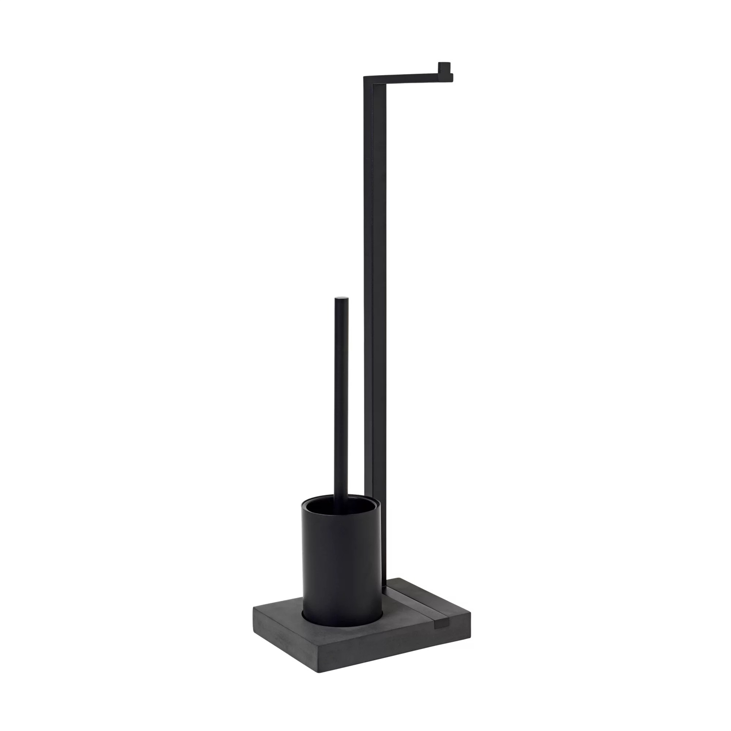 Blomus MENOTO Set Portascopino WC Elegante in Acciaio e Pietra Polimerica
