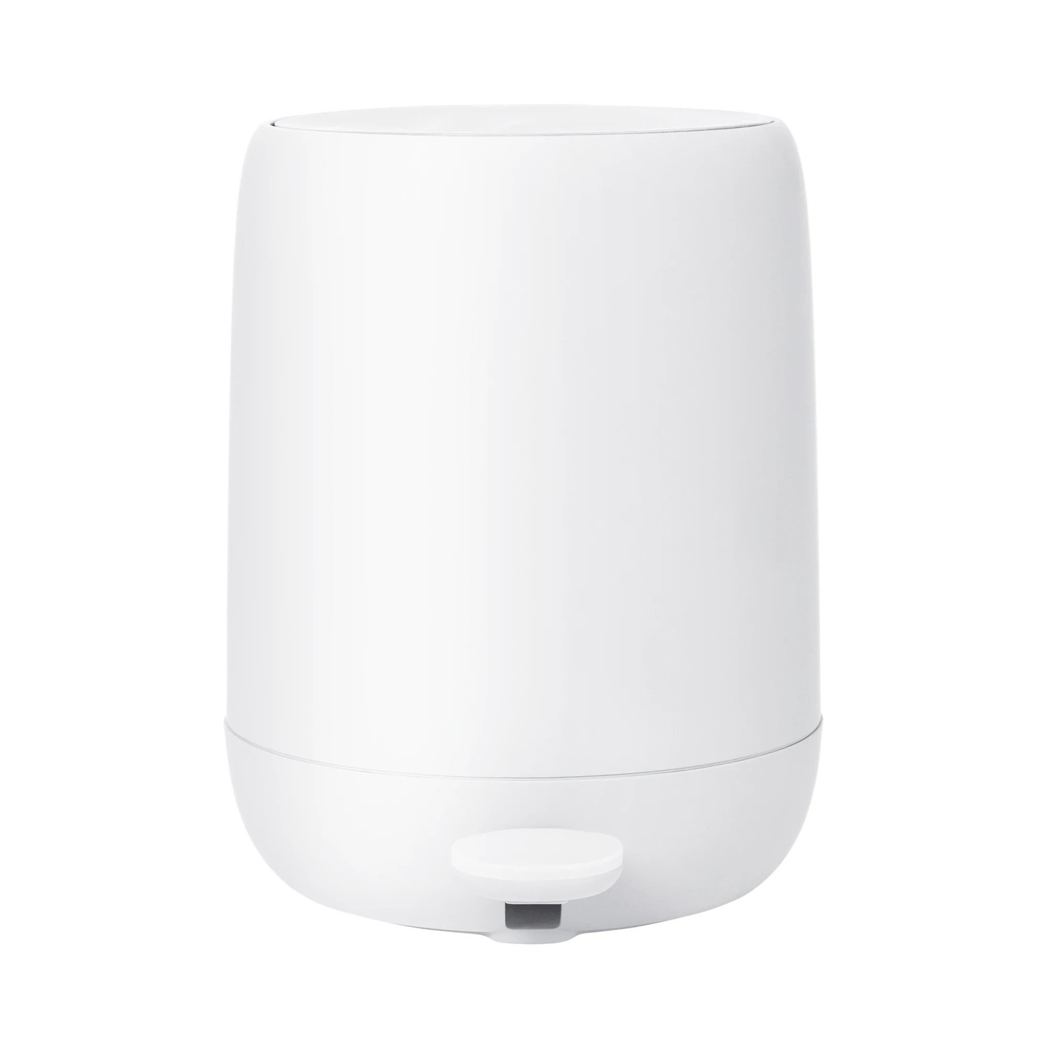 Blomus Sono Cestino Portarifiuti Bianco Opaco in Plastica e Silicone con Coperchio Soft-Close
