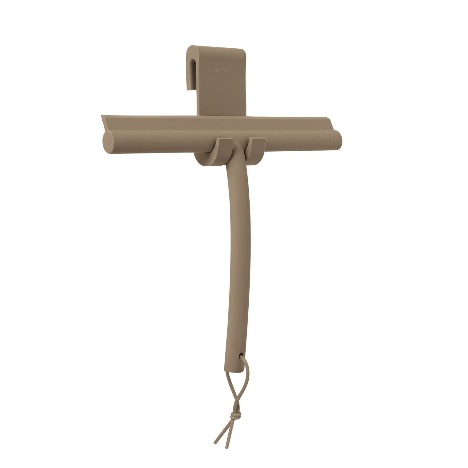 Blomus VIPO Tergicristallo per Doccia in Silicone Beige con Supporto da 24 cm e Gancio a Parete
