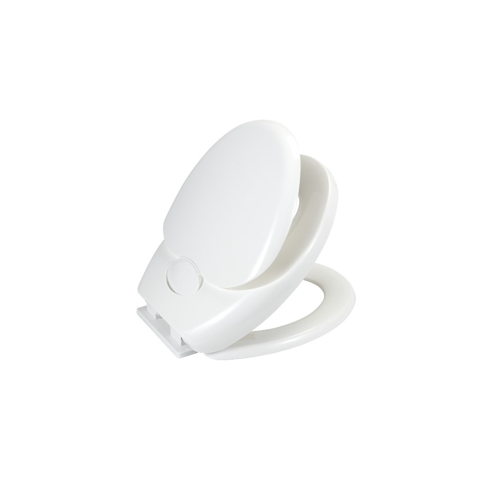 Wenko Asse WC Familly Easy Close con Doppio Sedile e Chiusura Ammortizzata, Fissaggio Igienico, Termoplastico, Bianco