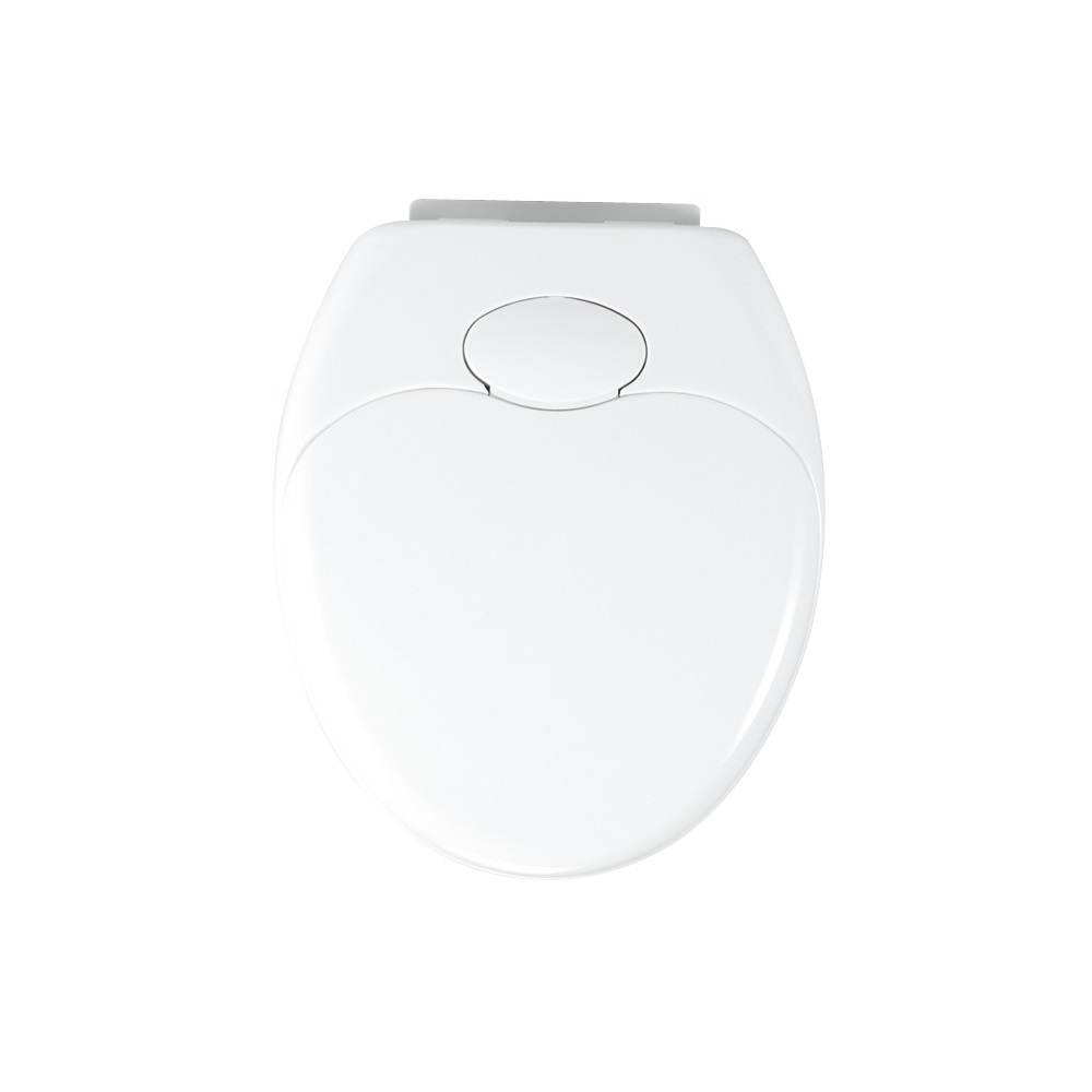 Wenko Asse WC Familly Easy Close con Doppio Sedile e Chiusura Ammortizzata, Fissaggio Igienico, Termoplastico, Bianco