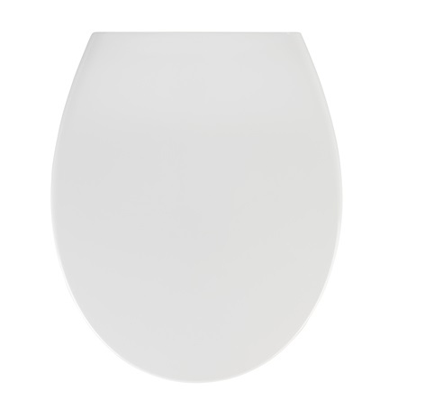 Wenko 21903100 Sedile Copri WC Samos in Duroplast Bianco con Chiusura Automatica, Illuminazione Notturna a LED e Sistema Easy Close