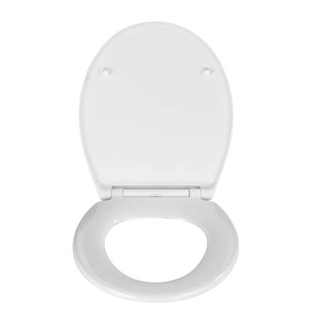 Wenko 21903100 Sedile Copri WC Samos in Duroplast Bianco con Chiusura Automatica, Illuminazione Notturna a LED e Sistema Easy Close