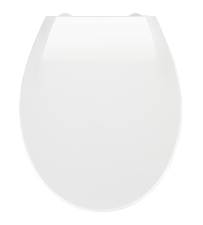 WENKO Sedile WC Premium Kos Bianco, Chiusura Ammortizzata Easy Close, Termoplastica, 36,5-37 x 42-44 cm, Effetto Glow