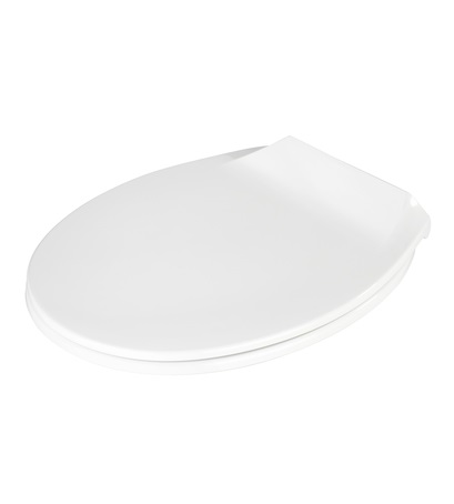 WENKO Sedile WC Premium Kos Bianco, Chiusura Ammortizzata Easy Close, Termoplastica, 36,5-37 x 42-44 cm, Effetto Glow