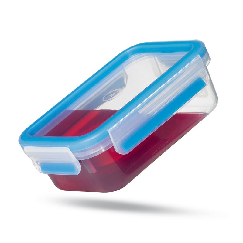 Emsa Clip&Close Set 3 Contenitori Salvafreschezza Rettangolari 1L con Chiusura Ermetica
