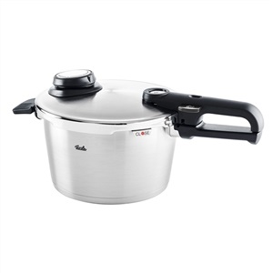 Fissler Vitavit Premium Pentola a Pressione 4,5 L in Acciaio Inox con Inserto, 22 cm, 4 Livelli di Cottura, Adatta a Induzione
