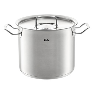 Fissler Original-Profi Collection Pentola Alta 9.1L 24cm in Acciaio Inox con Coperchio e Manici Ergonomici