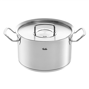 Fissler Original-Profi Collection Pentola in Acciaio Inox 4L, 20cm, Coperchio in Metallo, Manici Ergonomici, Fondo Universale per Induzione