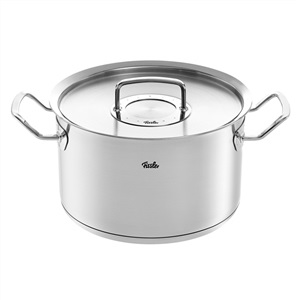 Fissler Original-Profi Collection Pentola 6,3 L in Acciaio Inox con Coperchio, 24 cm, Manici Ergonomici e Fondo CookStar