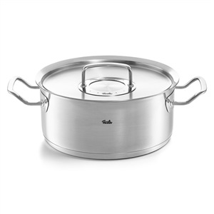 Fissler Original-Profi Collection Pentola per Arrosti in Acciaio Inox 4.6L, 24cm, con Coperchio in Metallo e Manici Ergonomici