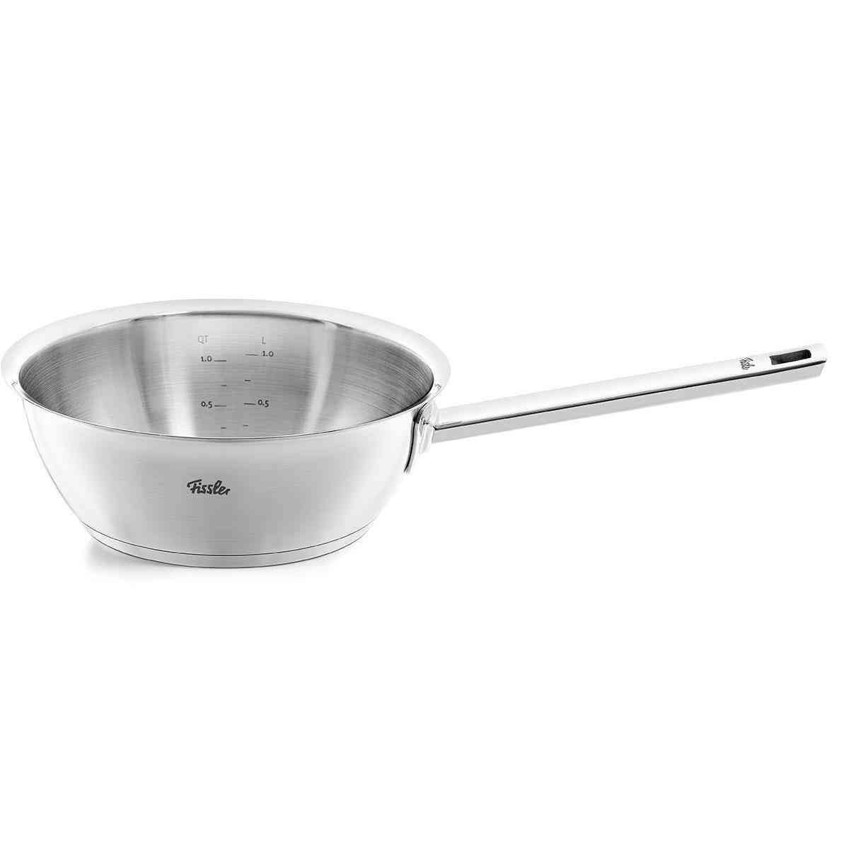 Fissler Padella Conica Original-Profi Collection 20 cm, Acciaio Inox 1.9 L, Bordo di Versamento e Scala di Misurazione Interna
