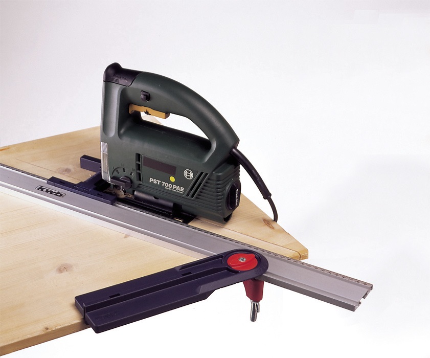 KWB Line Master 7840-08 - Set Universale di Righe con Righello di Precisione da 800 mm e Guida Angolare