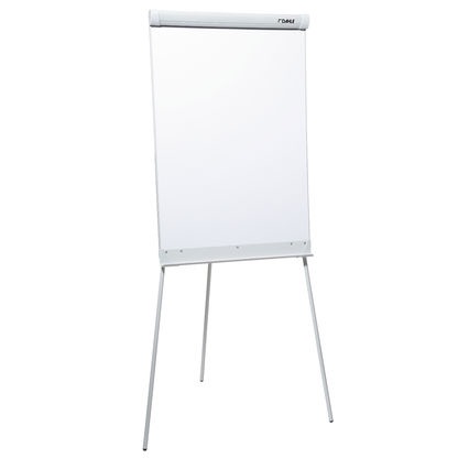 Dahle Lavagna a fogli mobili Personale Flip Chart con treppiedi 68x92 cm grigio R096010 - Altezza regolabile fino a 187 cm, superficie scrivibile e cancellabile a secco