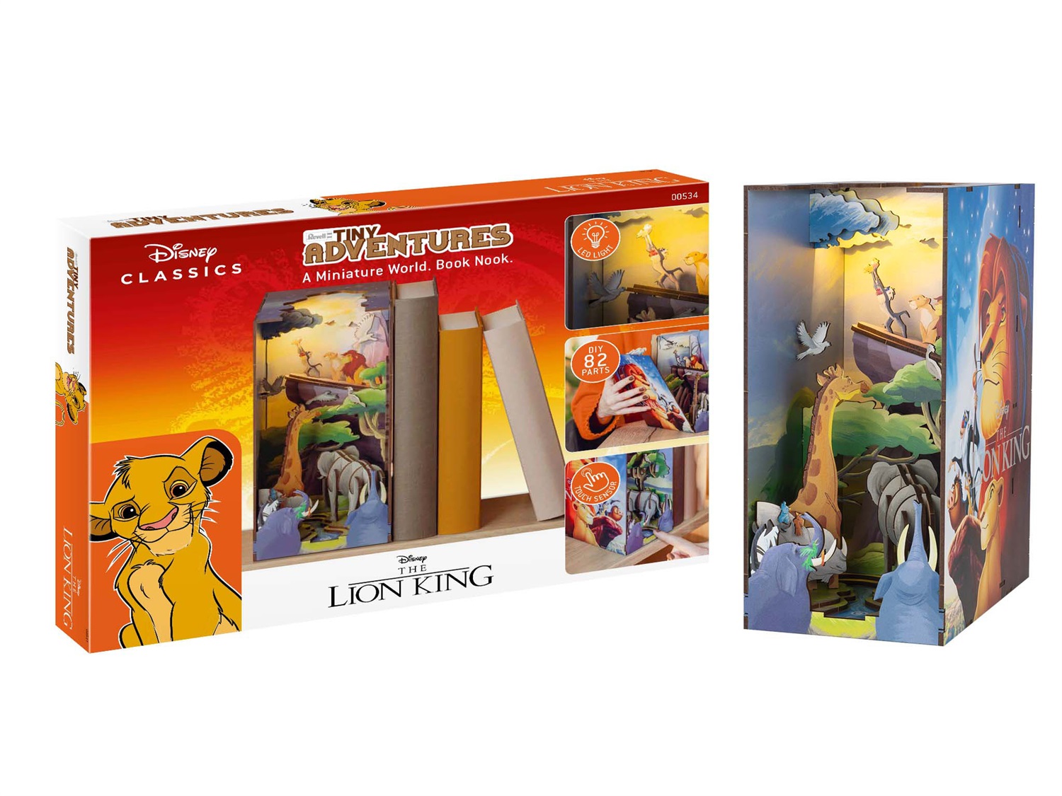 Revell Tiny Adventures - Disney The Lion King Modello di nave passeggeri Kit di montaggio e Puzzle 3D in legno con LED