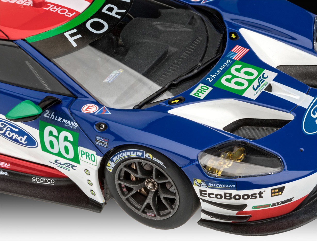 Revell Ford GT Le Mans 2017 Modellino Auto in Scala 1:24 - Level 4, Motore in più parti, Corpo in due pezzi