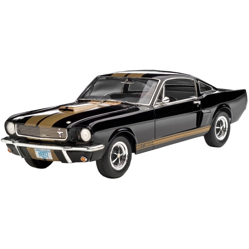 Revell Shelby Mustang GT 350 H Kit di Montaggio 1:24 - Colore Nero, Corpo Dettagliato con Cofano Mobile e Motore in Più Parti
