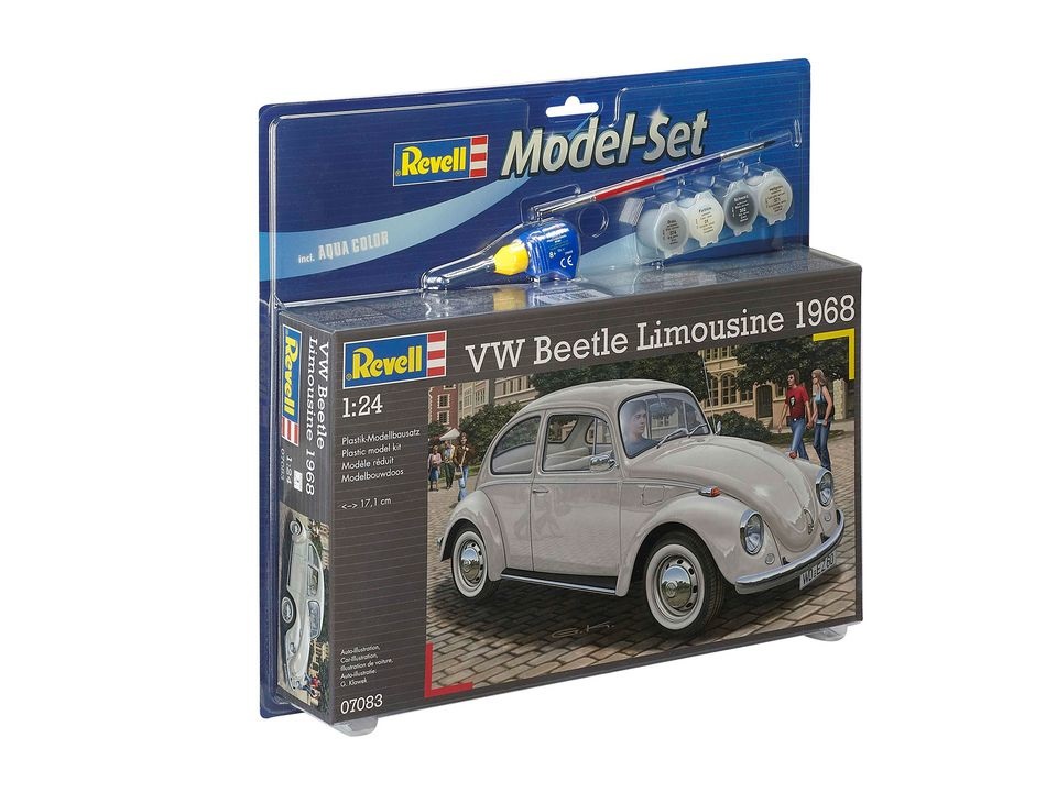 Revell VW Beetle Limousine 1968 Kit di Montaggio Scala 1:24 Colore Bianco