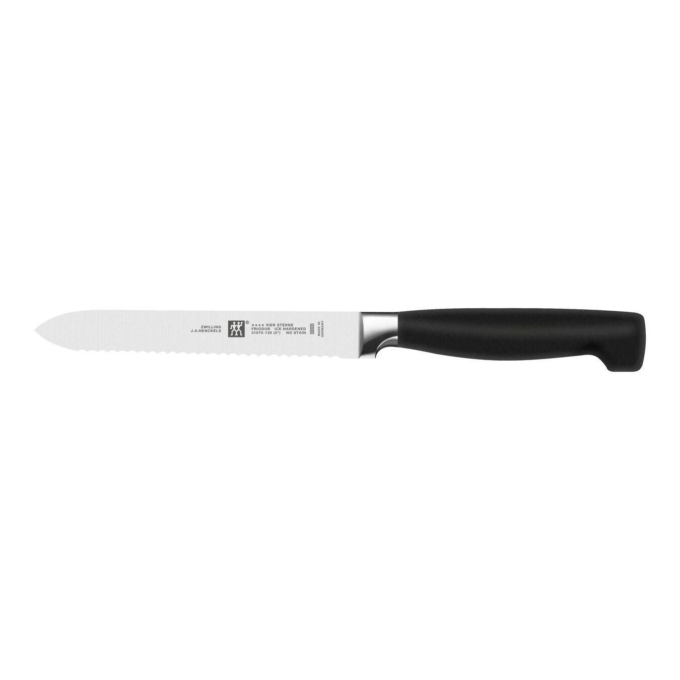 ZWILLING Four Star Set di Coltelli con Ceppo in Legno Naturale - 7 Pezzi con Coltello da Chef, Coltello da Pane, Coltello Decorativo, Coltello Multiuso, Affilatore e Forbici