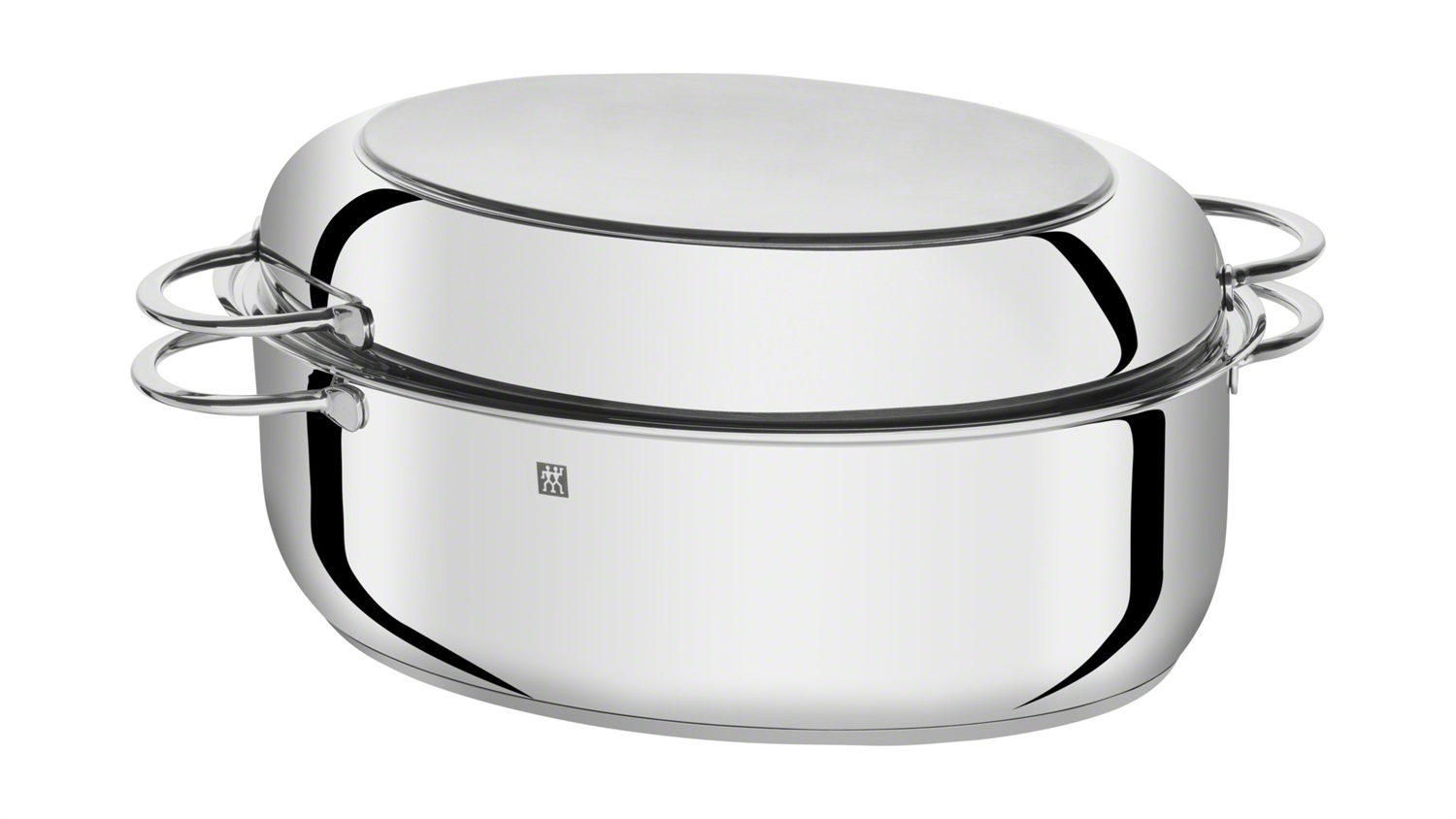 ZWILLING Casseruola per Arrosto Ovale 8,5L con Coperchio, Acciaio Inox e Nucleo in Alluminio, Adatta per Induzione
