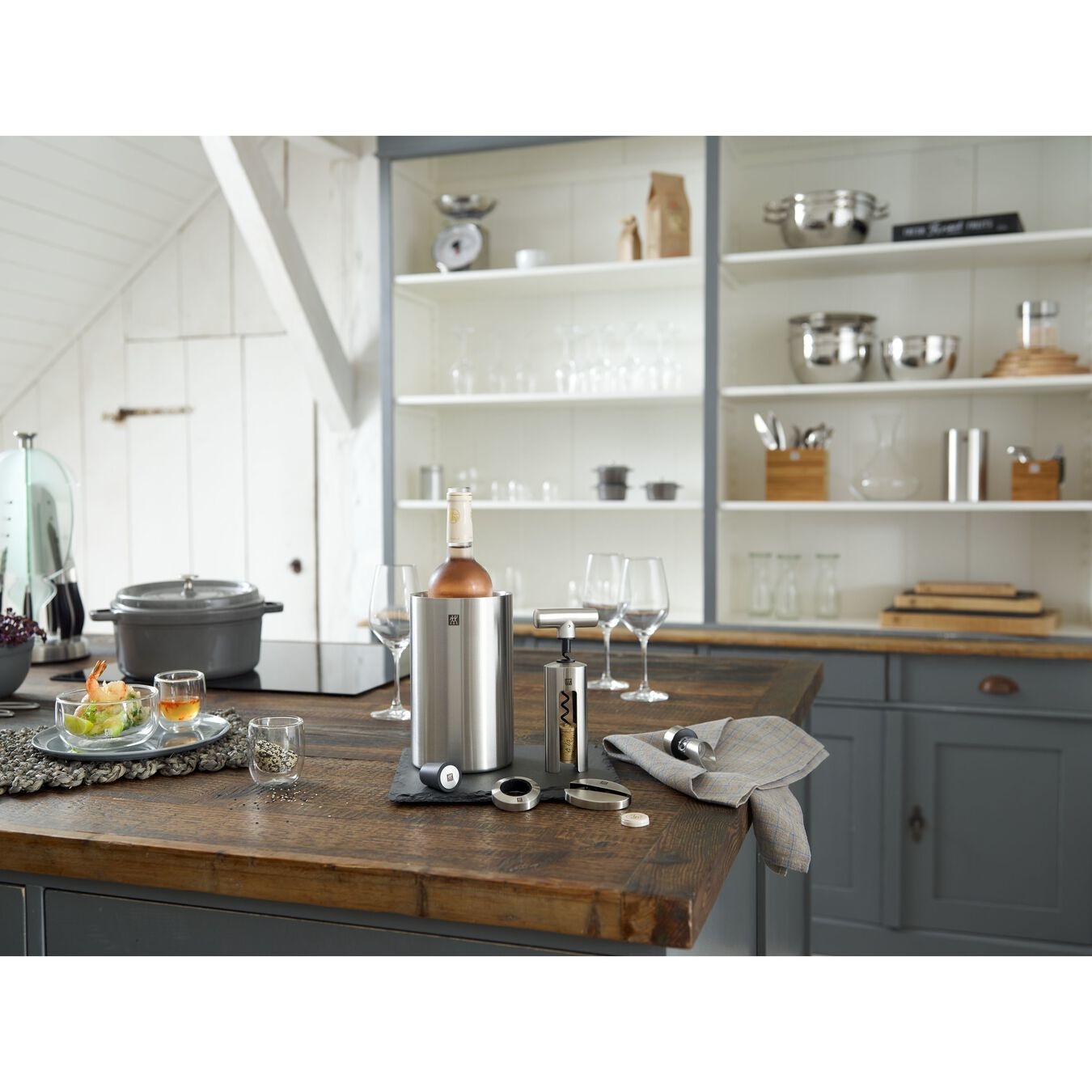 ZWILLING Glacette in Acciaio Inossidabile 18/10, 19 cm, Design Elegante, Doppia Parete per Vino e Champagne