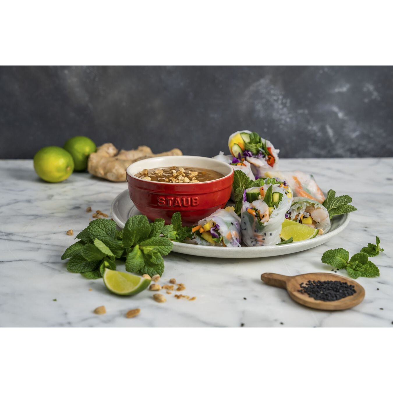 Staub Ceramique Set di ciotole 12 cm 400 ml Rosso Ceramica 4 pz - Versatile per cereali, dessert e portate