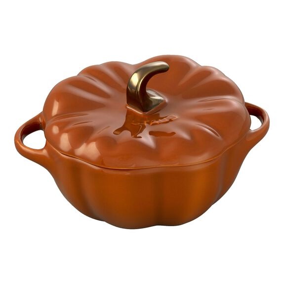 STAUB Cocotte Zucca in Ceramica Cannella - Pirofila da Forno 0,5 Litri, Diametro 12 cm