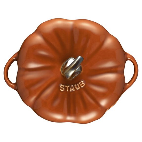 STAUB Cocotte Zucca in Ceramica Cannella - Pirofila da Forno 0,5 Litri, Diametro 12 cm