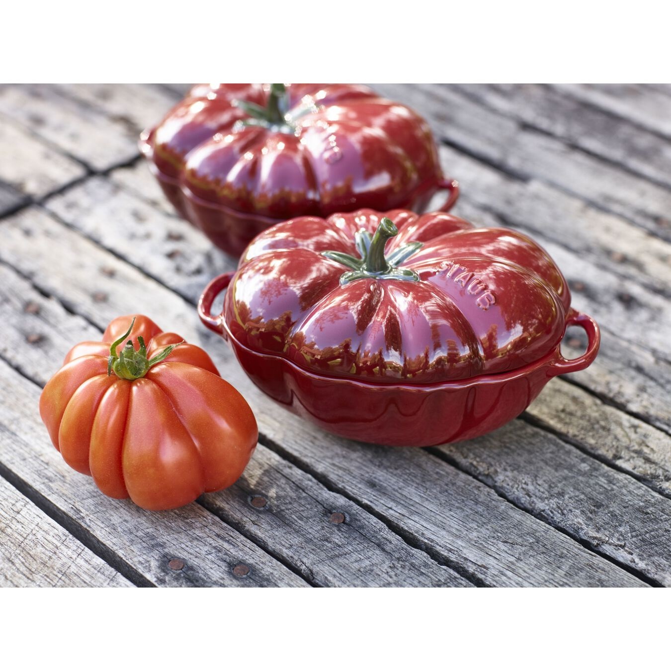 Staub Cocotte Pomodoro 16 cm in Ceramica Smaltata - Casseruola Ciliegia