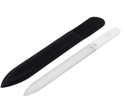 ZWILLING Lima per unghie in vetro Premium 150 mm - Superfici a grana fine, doppia faccia, delicata sulle unghie con copertura protettiva