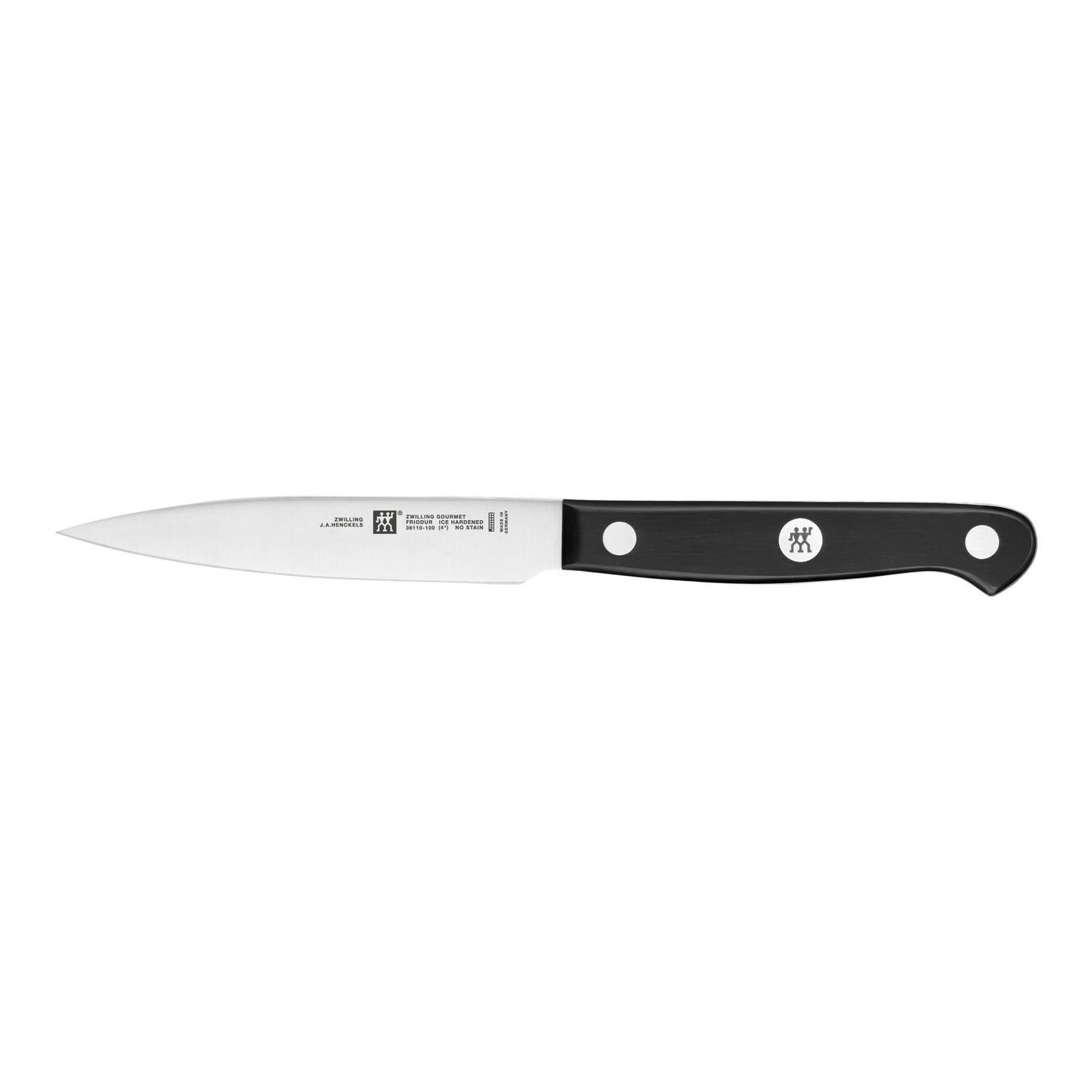 ZWILLING Set di Coltelli Gourmet 3 pz - Acciaio Inox, Argento/Nero, Include Coltello per Sbucciare (10 cm), Coltello da Intaglio (16 cm), Coltello da Chef (20 cm)