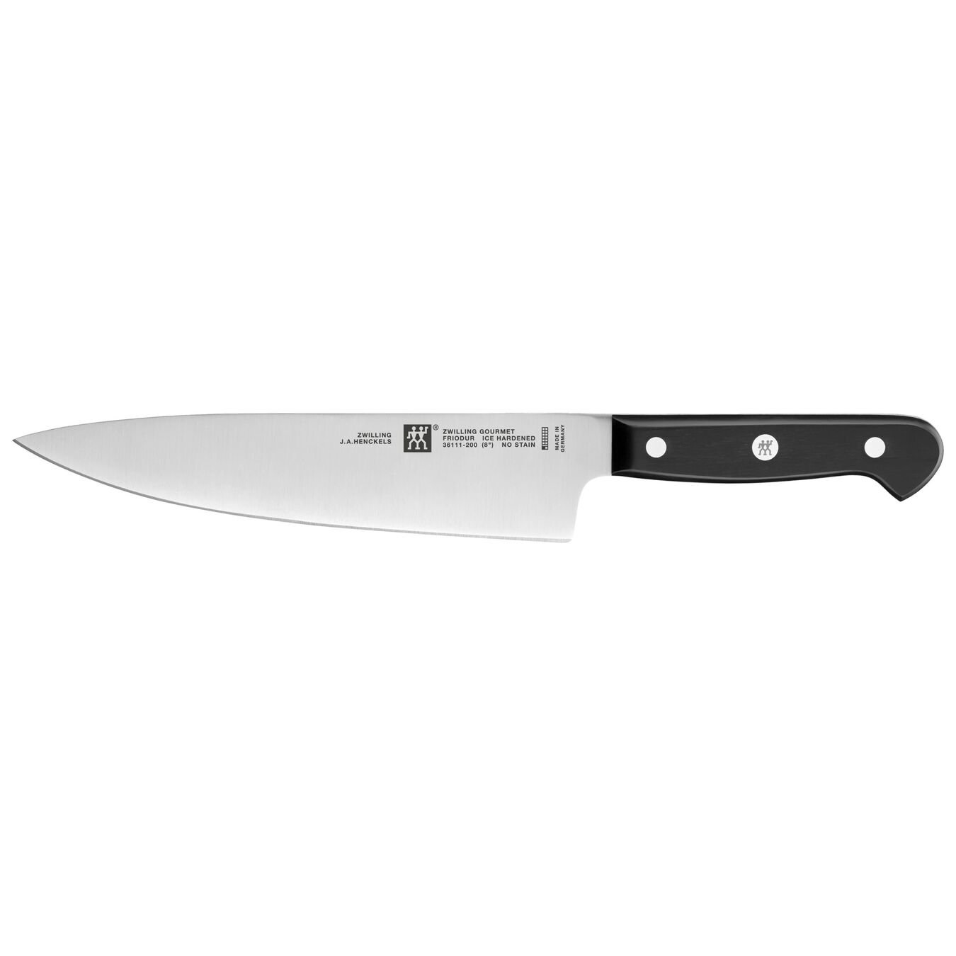 ZWILLING Set di Coltelli Gourmet 3 pz - Acciaio Inox, Argento/Nero, Include Coltello per Sbucciare (10 cm), Coltello da Intaglio (16 cm), Coltello da Chef (20 cm)