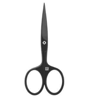 Zwilling Forbici per Barba Premium 115 mm, Antigraffio, Manico Larghezza Maggiore, Nero
